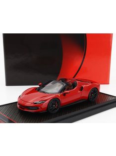   Bbr-Models - FERRARI 296 GTS SPIDER 2022 - BLACK WHEELS ROSSO CORSA 322 - RED