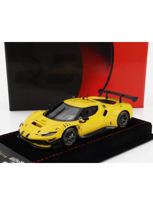 Bbr-Models - FERRARI 296 GT3 EVO 3.9L TURBO V8 N 0 RACING 2022 GIALLO MODENA - YELLOW