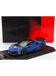   Bbr-Models - FERRARI SF90 XX STRADALE 2024 AZZURRO DINO - BLUE MET BLACK YELLOW