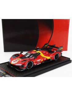   Bbr-Models - FERRARI 499P 3.0L TURBO V6 TEAM FERRARI AF CORSE N 51 WINNER 24h LE MANS 2023 ALESSANDRO PIER GUIDI - JAMES CALADO - ANTONIO GIOVINAZZI RED YELLOW BLACK