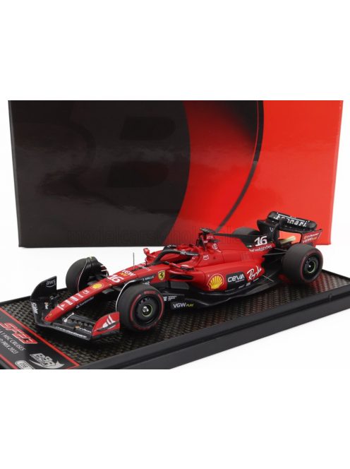 Bbr-Models - FERRARI F1  SF-23 TEAM SCUDERIA FERRARI N 16 3rd BELGIUM GP 2023 CHARLES LECLERC RED BLACK