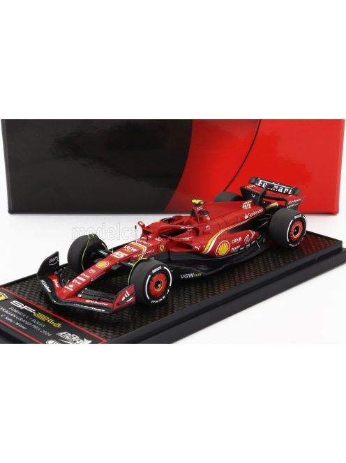 Bbr-Models - FERRARI F1  SF-24 TEAM SCUDERIA FERRARI N 55 WINNER AUSTRALIAN GP 2024 CARLOS SAINZ RED BLACK