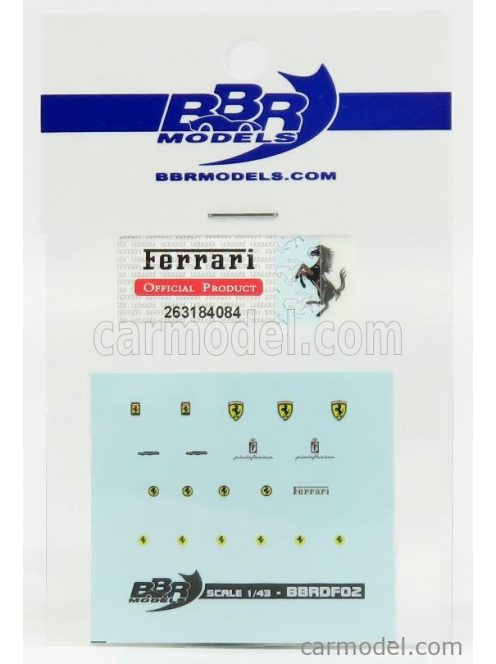 Bbr-Models - Ferrari Decals - High Quality - With Threads Of Real Chrome