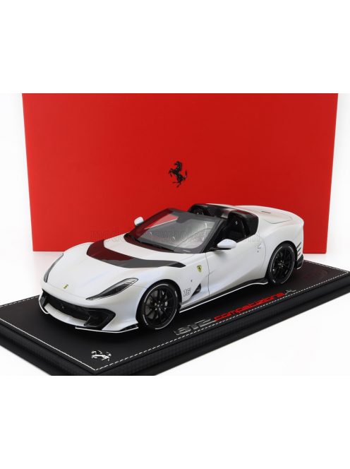 Bbr-Models - FERRARI 812 COMPETIZIONE A SPIDER 2022 - CON VETRINA - WITH SHOWCASE BIANCO ONDA MARINA - MATT WHITE