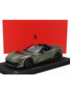   Bbr-Models - FERRARI 812 COMPETIZIONE A SPIDER 2022 - CON VETRINA - WITH SHOWCASE VERED MANZONI - MATT GREEN BLACK