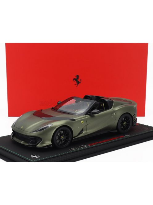 Bbr-Models - FERRARI 812 COMPETIZIONE A SPIDER 2022 - CON VETRINA - WITH SHOWCASE VERED MANZONI - MATT GREEN BLACK