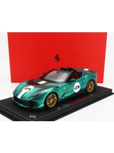   Bbr-Models - FERRARI 812 COMPETIZIONE A N 21 SPIDER 2022 - CON VETRINA - WITH SHOWCASE GREEN JEWEL MET WHITE