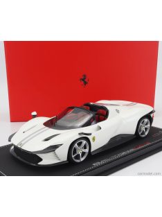   Bbr-Models - Ferrari Daytona Sp3 Open Roof Icona 2022 - Con Vetrina - With Showcase Bianco Italia - White