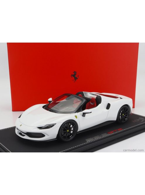 Bbr-Models - Ferrari 296 Gts Spider 2022 - Con Vetrina - With Showcase Bianco Cervino - White