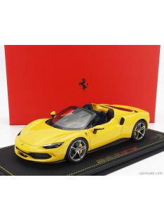   Bbr-Models - Ferrari 296 Gts Spider 2022 - Con Vetrina - With Showcase Giallo Modena - Yellow