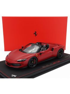   Bbr-Models - FERRARI 296 GTS SPIDER 2022 - CON VETRINA - WITH SHOWCASE ROSSO F1 SF75 - MATT RED