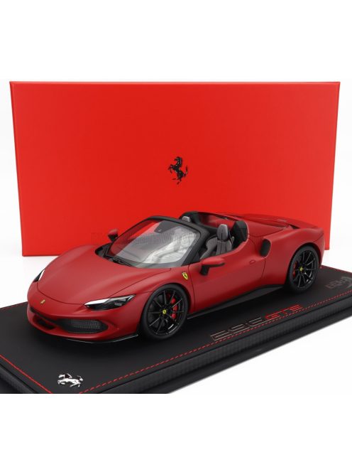 Bbr-Models - FERRARI 296 GTS SPIDER 2022 - CON VETRINA - WITH SHOWCASE ROSSO F1 SF75 - MATT RED