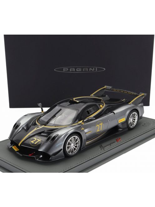 Bbr-Models - PAGANI HUAYRA R N 27 2021 - CON VETRINA - WITH SHOWCASE 2 TONE GREY MET