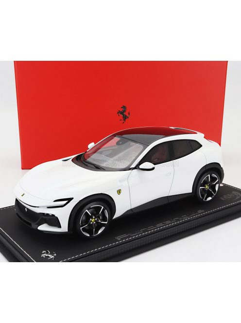 Bbr-Models - FERRARI PUROSANGUE SUV 2022 - CON VETRINA - WITH SHOWCASE BIANCO CERVINO - WHITE MET