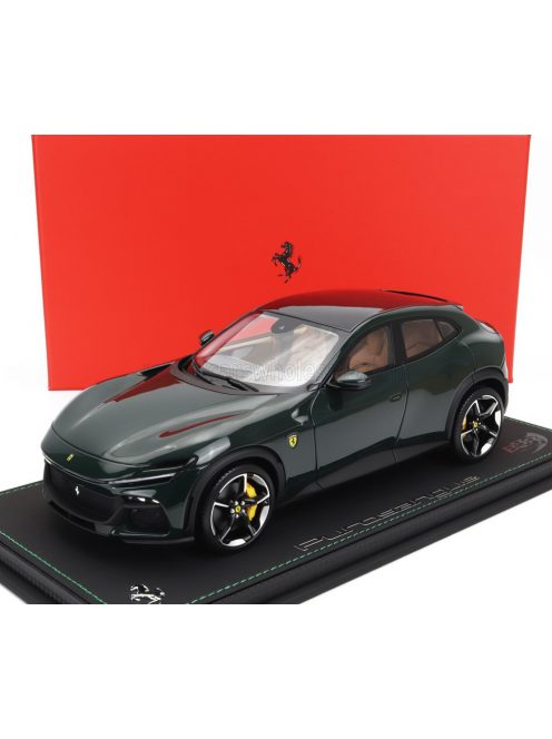 Bbr-Models - FERRARI PUROSANGUE SUV 2022 - CON VETRINA - WITH SHOWCASE VERDE - BRITISH RACING GREEN