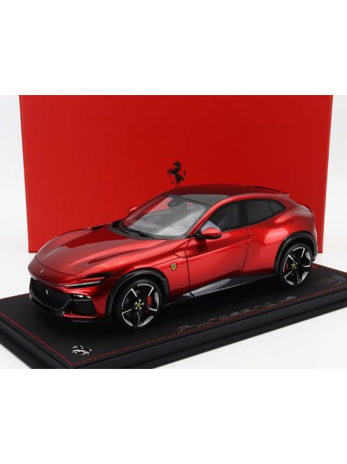 Bbr-Models - FERRARI PUROSANGUE SUV 2022 - CON VETRINA - WITH SHOWCASE ROSSO MAGMA - RED MET