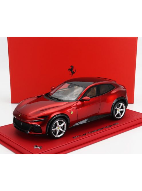 Bbr-Models - FERRARI PUROSANGUE SUV 2022 - CON VETRINA - WITH SHOWCASE ROSSO PORTOFINO - RED MET