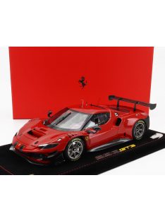   Bbr-Models - FERRARI 296 GT3 EVO 3.9L TURBO V8 N 0 2022 - CON VETRINA - WITH SHOWCASE ROSSO MAGMA - RED MET