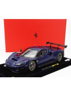   Bbr-Models - FERRARI 296 GT3 EVO 3.9L TURBO V8 N 0 2022 - CON VETRINA - WITH SHOWCASE BLU ELETTRICO - BLUE MET