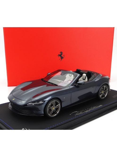 Bbr-Models - FERRARI ROMA SPIDER OPEN 2020 - CON VETRINA - WITH SHOWCASE BLU ROMA - BLUE MET