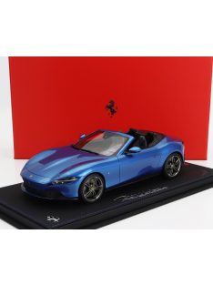   Bbr-Models - FERRARI ROMA SPIDER OPEN 2020 - CON VETRINA - WITH SHOWCASE BLU CORSA - BLUE MET