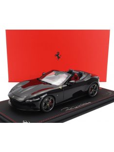   Bbr-Models - FERRARI ROMA SPIDER OPEN 2020 - CON VETRINA - WITH SHOWCASE NERO PUROSANGUE - BLACK