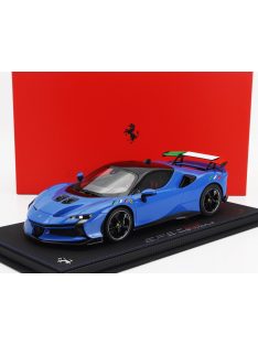   Bbr-Models - FERRARI SF90 XX STRADALE 2024 - CON VETRINA - WITH SHOWCASE BLU FRANCIA - BLUE