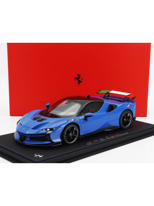 Bbr-Models - FERRARI SF90 XX STRADALE 2024 - CON VETRINA - WITH SHOWCASE BLU FRANCIA - BLUE