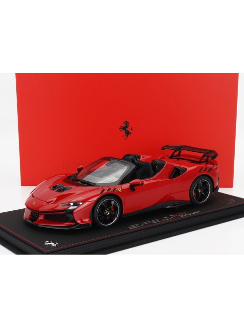 Bbr-Models - FERRARI SF90 XX STRADALE SPIDER 2024 - CON VETRINA - WITH SHOWCASE ROSSO CORSA 322 - RED