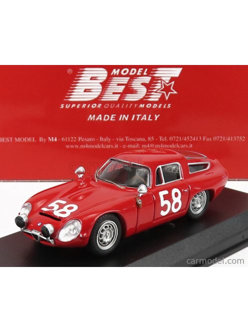 Best-Model - Alfa Romeo Tz1 N 58 Targa Florio 1964 Bussinello - Todaro Red