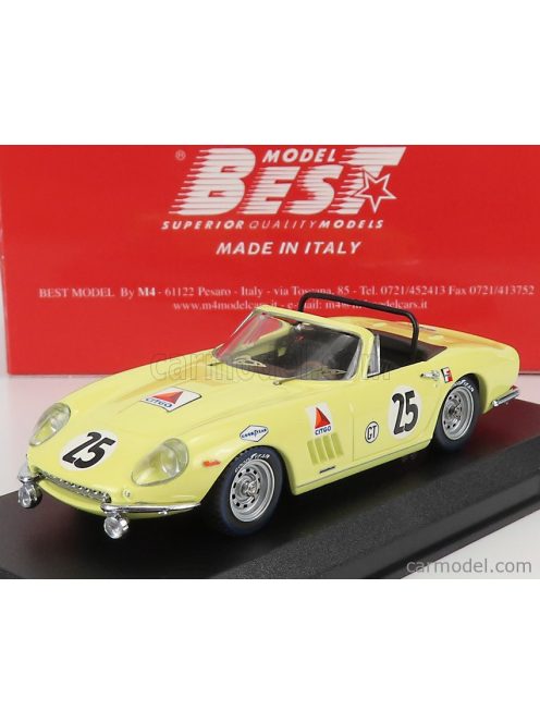 Best-Model - Ferrari 275 Gtb/4 Spider N 25 12H Sebring 1967 R.Mccluggage - F.Windridge Yellow