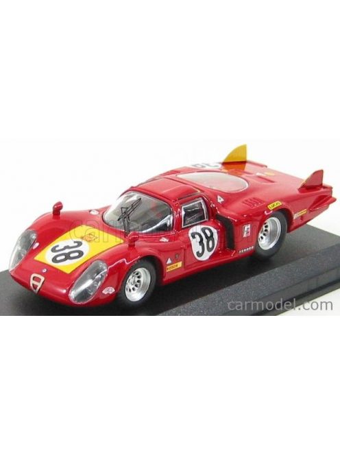 Best-Model - Alfa Romeo 33.2 Coda Lunga N 38 24H Le Mans 1968 Facetti - Dini Red Yellow