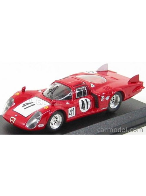 Best-Model - Alfa Romeo 33.2 Lm N 41 24H Le Mans 1968 Baghetti - Vaccarella Red White