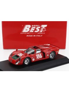   Best-Model - ALFA ROMEO 33.2 TEAM AUTODELTA SPA N 180 TARGA FLORIO 1968 IGNAZIO GINTI - NANNI GALLI RED