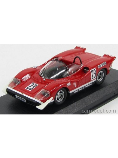 Best-Model - Fiat Abarth 2000S Spider Team Radio Veronica N 23 Silverstone 1969 E.Swart Red