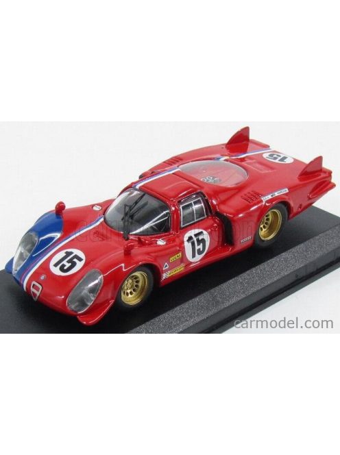 Best-Model - Alfa Romeo 33.2 Lm N 15 Test 24H Le Mans 1969 Pilette - Slotemaker Red Blue