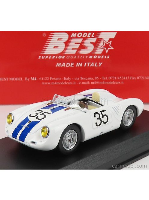 Best-Model - Porsche 550 Rs Spider N 35 24H Le Mans 1957 Hugus - G.De Beaufort White Blue