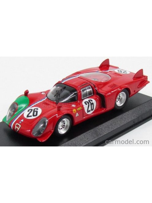 Best-Model - Alfa Romeo 33.2 Lm N 26 1000Km Monza 1968 Trosch - Gosselin Red