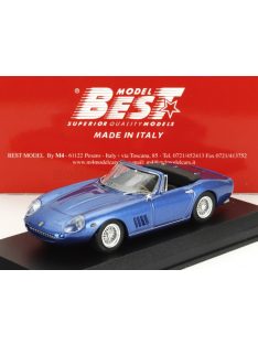   Best-Model - FERRARI 275 GTB/4S s/n.10453 NART SPIDER OPEN 1967 - PERSONAL CAR STEVE MCQUEEN BLUE MET