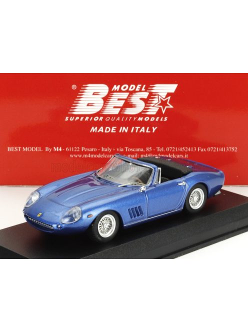 Best-Model - FERRARI 275 GTB/4S s/n.10453 NART SPIDER OPEN 1967 - PERSONAL CAR STEVE MCQUEEN BLUE MET