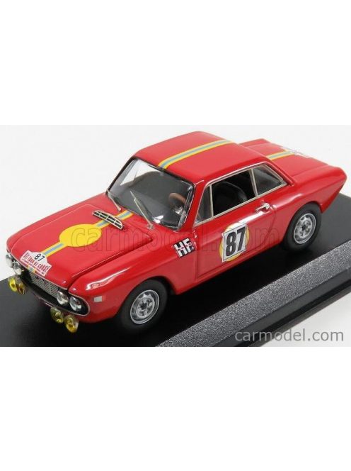 Best-Model - Lancia Fulvia Coupe 1.3 Hf N 87 Winner Rally Tour De Corse 1967 Munari - Lombardini Red Yellow