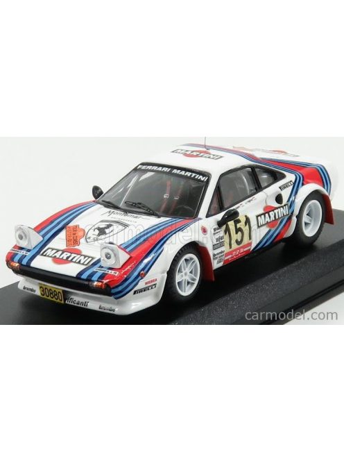 Bestmodel - Ferrari 308 Gtb Team Martini Racing Gr.4 N 151 Historique Rally Tour De Corse 2011 Aghina - Rupert White Blue Red