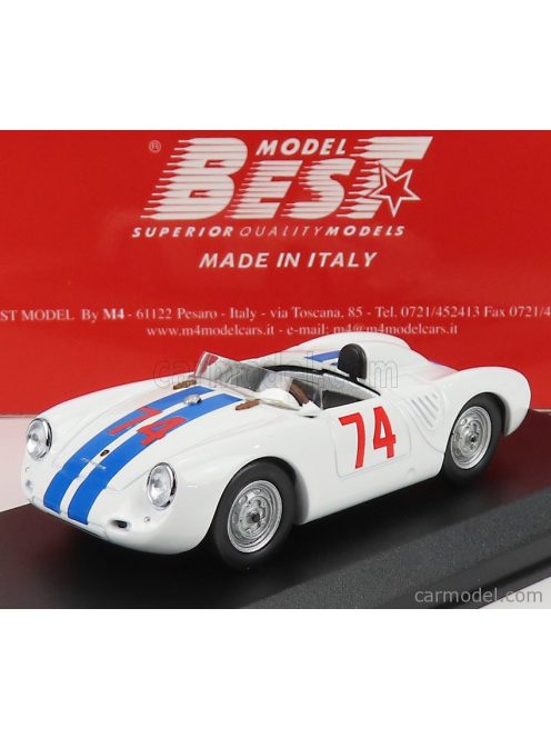 Best-Model - Porsche 550 Rs Spider N 74 Nassau Memorial Trophy Race 1958 D.Sesslar White Blue