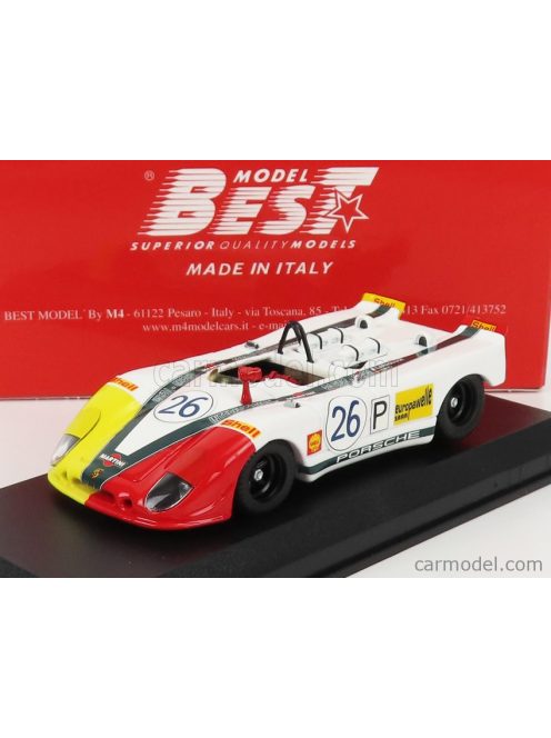 Best-Model - Porsche 908/2 Flunder Spider N 26 Targa Florio 1970 G.Larrousse - R.Lins White Red Yellow