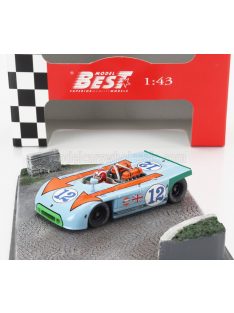   Best-Model - PORSCHE DIORAMA - 908/03 SPIDER N 12 TARGA FLORIO 1970 JOSEPH SIFFERT LIGHT BLUE ORANGE