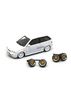   Bm-Creations - 1:64 1989 Suzuki Swift Rhd With Extra Wheels, White