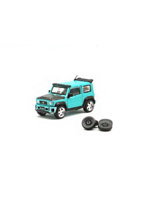 Bm-Creations - 1:64 Lb Works Suzuki Jimny Lhd, 2019, Glitter Green With Extra Set Of Rim And Tire