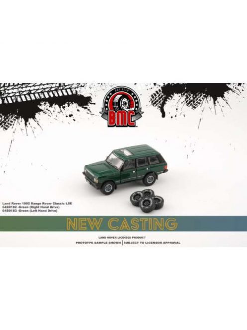 Bm-Creations - 1:64 1992 Range Rover Classic Lse, Green Left Hand Drive With An Extra Set Of Off Road Tires