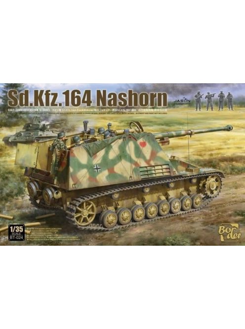 Border Model - Sd. Kfz. 164 Nashorn Early/Command With 4 Figures