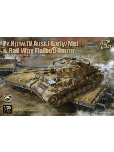   Border Model - Pz.Kpfw.Iv Ausf. J Early/Mid &Amp; Railway Flatbed Ommr Limited Edition